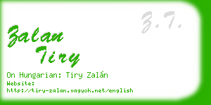 zalan tiry business card